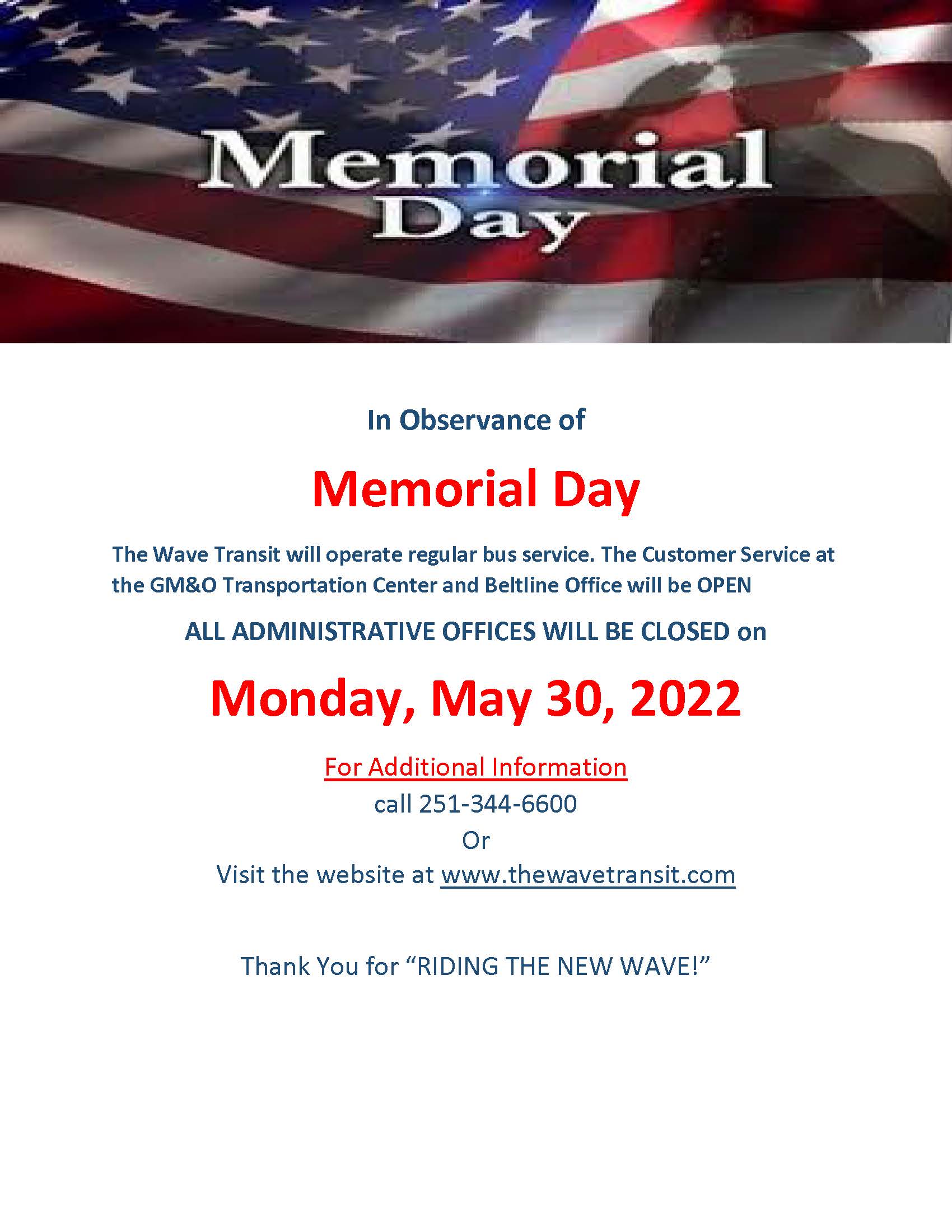 Memorial Day Flyer