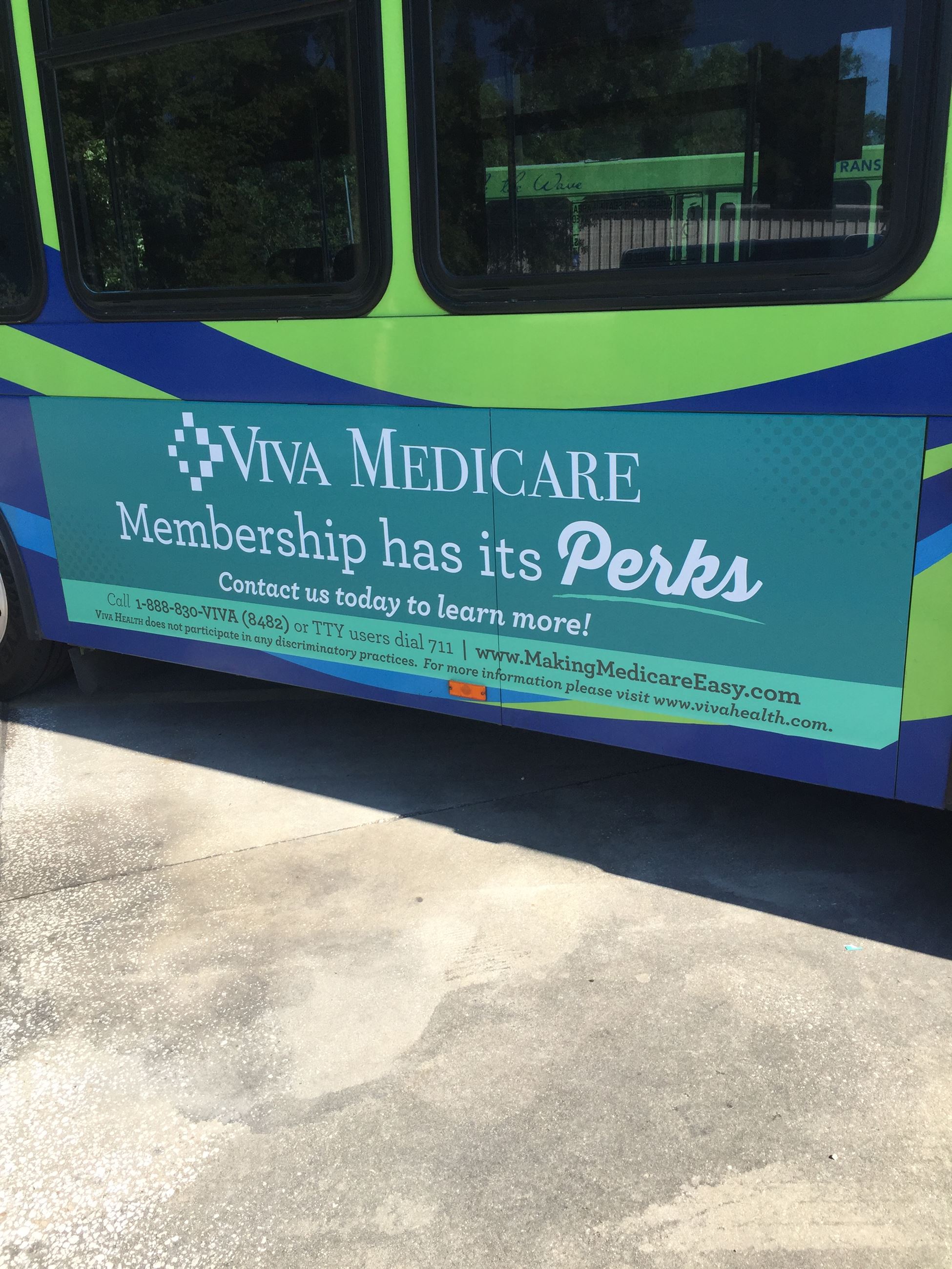 Viva Medicare Advertisement on Bus