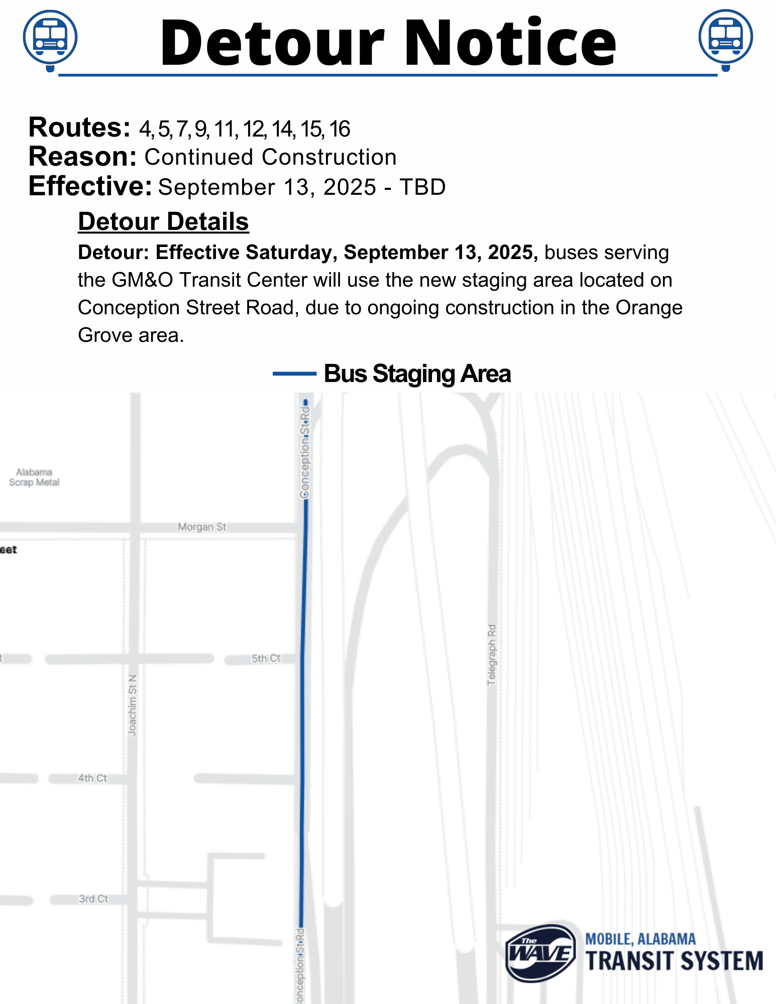 Sept. 13 New Staging Area