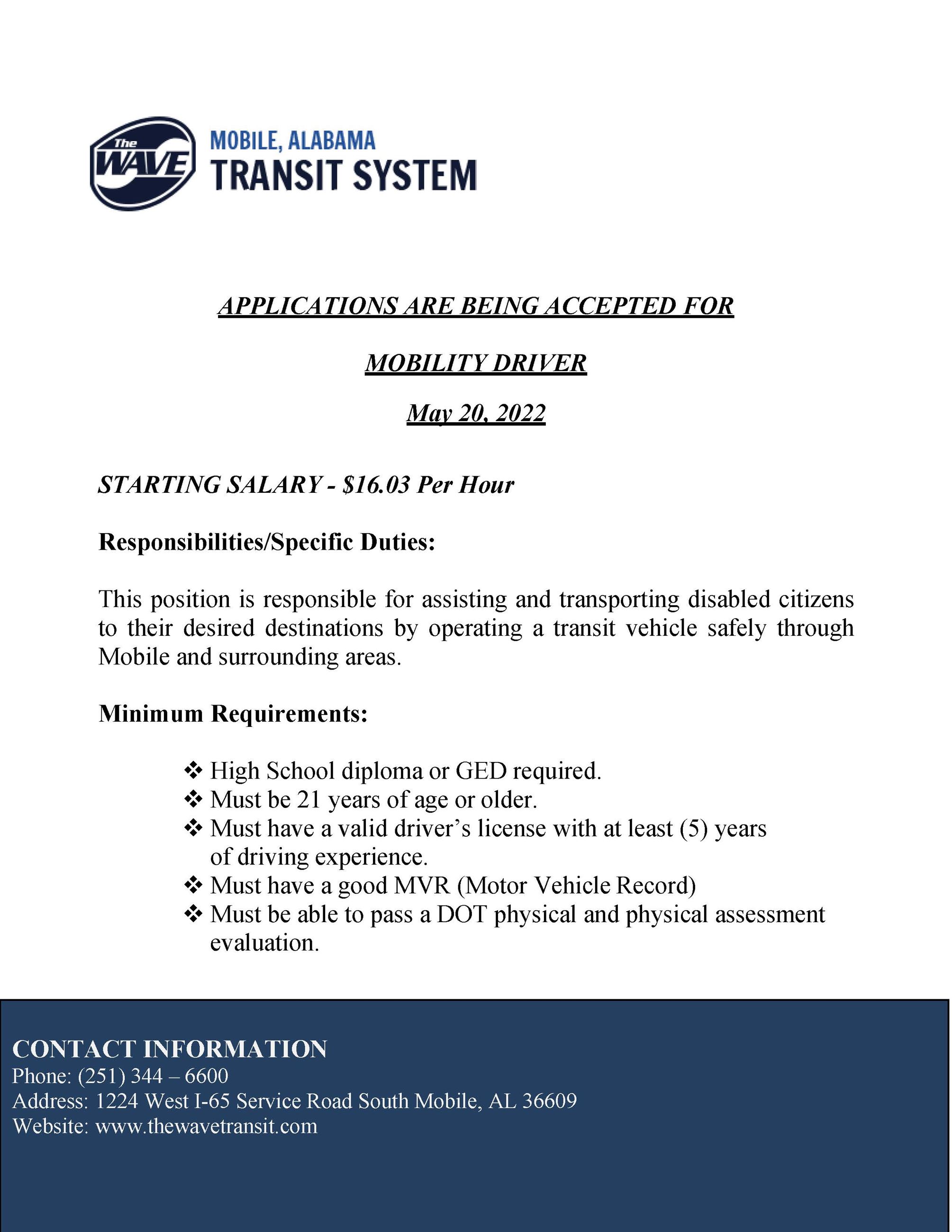 Mobility Driver Flyer